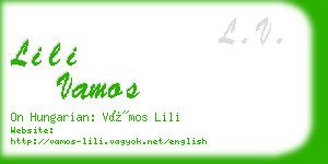 lili vamos business card